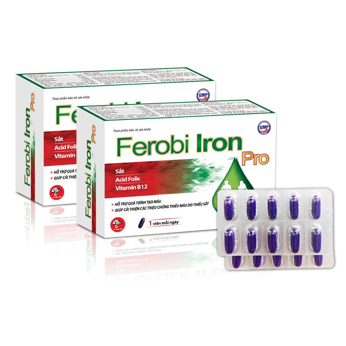 Bổ Sung Sắt- Tạo Máu Ferobi Iron, Hộp 50 viên